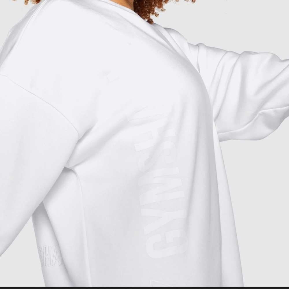 Gymshark white unisex oversized sweatshirt - Picture 3 of 7